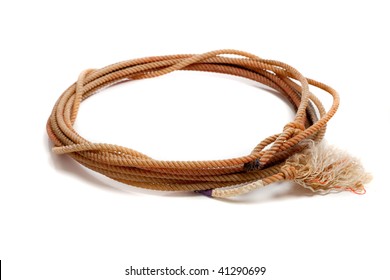 A Western Lasso On A White Background