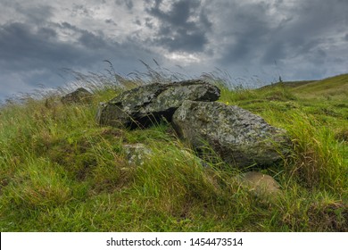 Western Ramparts On Traprain Law, East Lothian, Scotland.