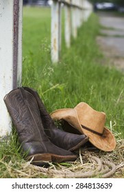 Western Shoes Cowboy Hat On American Stock Photo 284813639 | Shutterstock