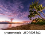 Western shore of Lahaina at dusk, timelapse