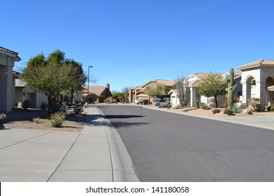 Western Style Neighborhood In Arizona