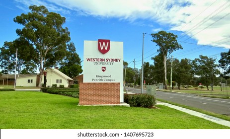 Western Sydney University Kingswood Penrith Campus Sign At Kingswood, New South Wales, Australia On 26 May 2019.   