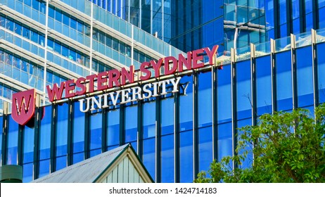 Western Sydney University Sign, Parramatta, New South Wales, Australia On15 June 2019.                               