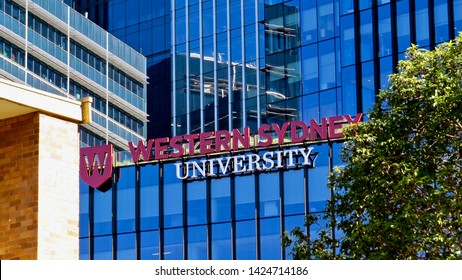 Western Sydney University Sign, Parramatta, New South Wales, Australia On15 June 2019.                               