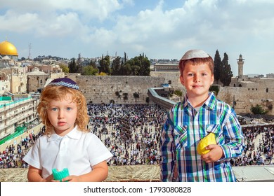 200 Jewish Skull Cap Images Stock Photos Vectors Shutterstock   Western Wall Temple Autumn Jewish 260nw 1793080828 