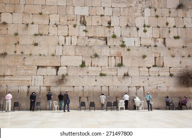 Western wall, or Wailing Wall, a religious site, in the Old Town area of Jerusalem, Israel, in the Middle East