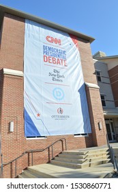 Westerville, Ohio October 14, 2019:
Otterbein University Preparing For 
The 2020 Democratic Presidential Debate. CNN Banners Posted Throughout The Campus.