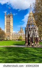 Westminster Abbey Viewed From Victoria Tower Gardens, London, UK.