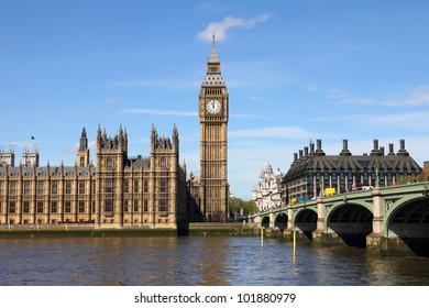Westminster Bridge with Big Ben in London
