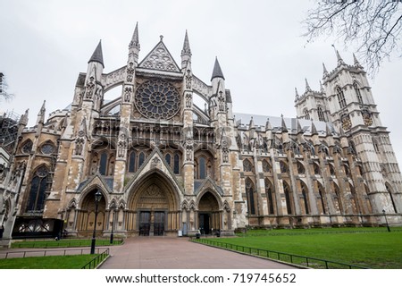 Westminster Cathedral view during winter Christmas