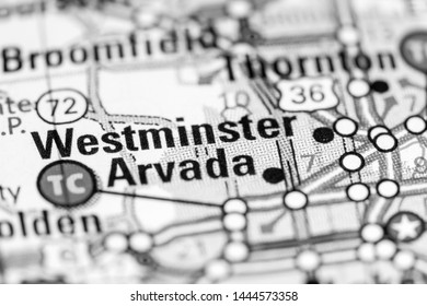 Westminster. Colorado. USA On A Map