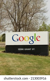 WESTMINSTER, COLORADO/U.S.A. - MAY 13, 2014: Entrance sign to Google Company in Colorado.