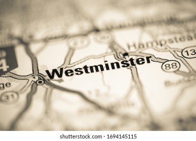 Westminster. Maryland. USA On A Geography Map