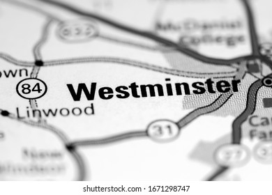 Westminster. Maryland. USA On A Map