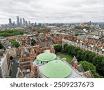 Westminster: a view of the roof of Westminster Cathedral and the skyscrapers from a different angle