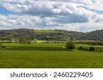 Weston in Gordano looking towards M5 Wynhol Viaduct on the motorway, Somerset, England, United Kingdom