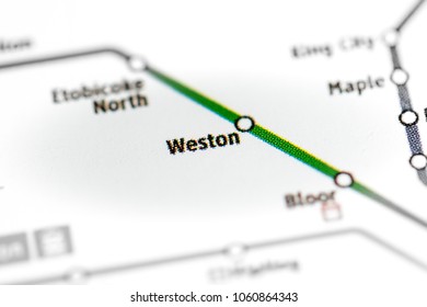 Weston Station. Toronto Metro Map.