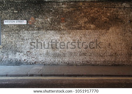 Weston Street, London Bridge Brick Wall  Kerb Side