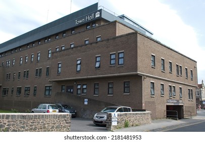 Weston Super Mare, UK. July 21st 2022.
Town Hall Building Regional Office. A Central Office For The Community To Meet And Discuss Regional Views With Local Government Officials. Regional Governance
