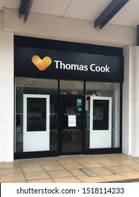 Westwood Cross, Broadstairs, Kent / UK - Sept 26 2019: Thomas Cook Travel Agent Shop Closed For Business In The Westwood Cross Shopping Centre