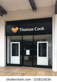 Westwood Cross, Broadstairs, Kent / UK - Sept 26 2019: Thomas Cook Travel Agent Shop Closed For Business In The Westwood Cross Shopping Centre