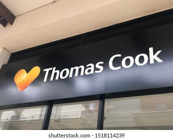 Westwood Cross, Broadstairs, Kent / UK - Sept 26 2019: Thomas Cook Travel Agent Shop Closed For Business In The Westwood Cross Shopping Centre