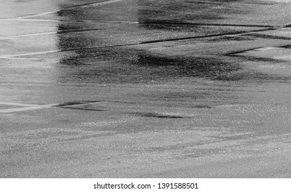 Wet Asphalt Road At After Rain