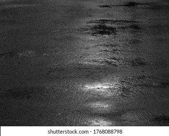 Wet Asphalt Road After Rain