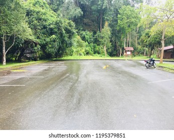 Wet Car Park After Rain