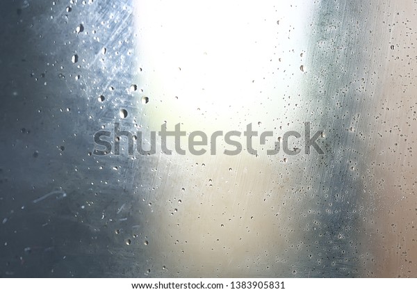 wet glass background condensate /\
abstract rain, drops texture on transparent\
glass