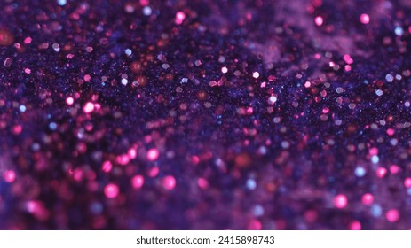 Wet glitter texture. Paint flow. Defocused neon blue pink purple color shimmering bokeh light circles acrylic ink water wave motion abstract art background. - Powered by Shutterstock