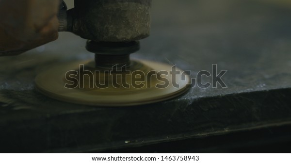 Wet Grinding Terrazzo Concrete Countertop Stock Photo Edit Now