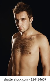 Wet Man With Hairy Chest