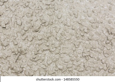 Wet Mixed Concrete With Gravel Texture