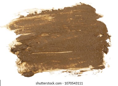 Wet Mud Isolated On White Background, Top View