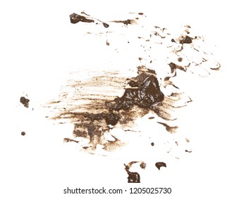 Wet mud, stains texture isolated on white background, top view - Shutterstock ID 1205025730