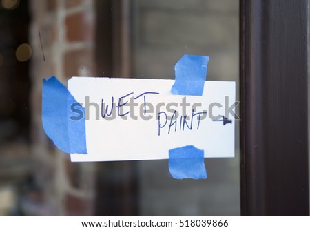 Wet paint