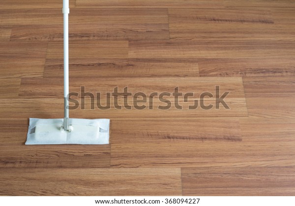 Wet Paper Mop Wood Floor Cleaner Royalty Free Stock Image