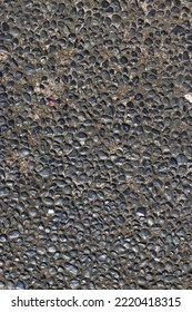 Wet Pebble Stone Texture On The Garden Pathway.