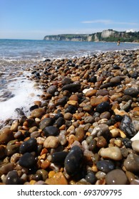 Wet Pebbles On The Beach In Devon, UK