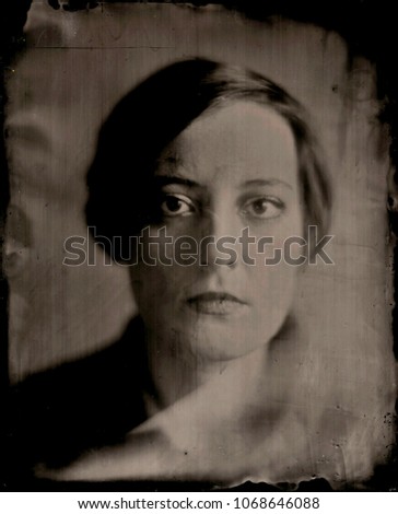 Wet plate 8x10 inch. Real wet plate collodion photography with silver bath, shooted with a 150 years brass lens. Tintype. Large format.