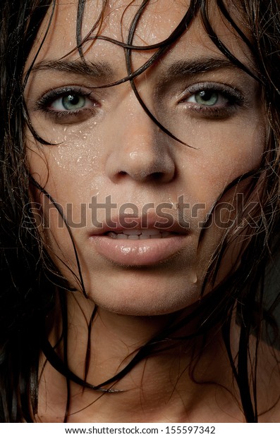 Wet Womans Face Stock Photo Shutterstock