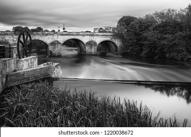 Wetherby Bridge Black And White Long Exposure