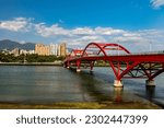 Wetland landscape along the Danshui River of Guandu Bridge