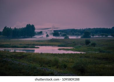 Wetland Sunset Scenery - Shutterstock ID 1095809288
