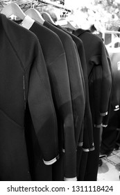 Wetsuits Hanging Up