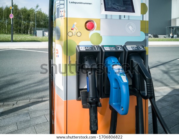 WETZLAR,\
GERMANY 2019-05-02 ENWAG Electrical Mobile Station. Enwag is the\
energy service company in Central Hesse,\
Germany