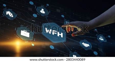 WFH work from home system for managing remote workforce productivity and telecommuting tasks