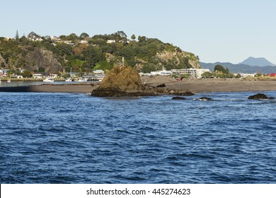 Whakatane Heads/ Whakatane Is The Largest Town The The Western Bay Of Plenty. NZ. This Is Taken From The River Mouth Head Looking Back Into Town 