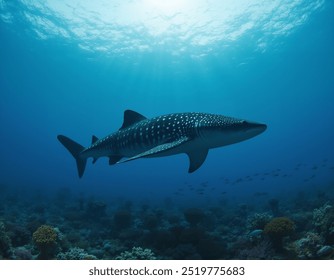 a whale shark swimming in the ocean - Powered by Shutterstock